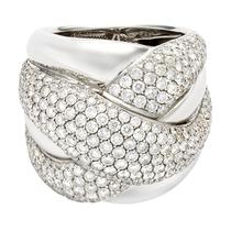 Ring Pave überkreuzt